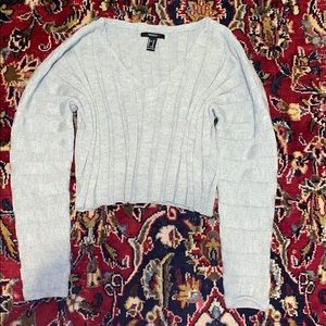 cropped v-neck sweater